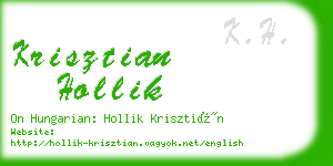 krisztian hollik business card